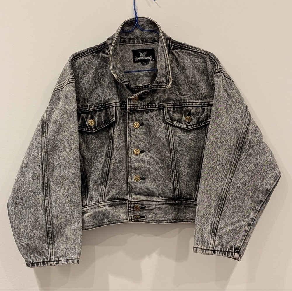 Jonathan G Acid Wash Cropped Jacket
